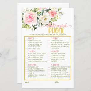 What's in Your Phone - Pink Floral & Gold