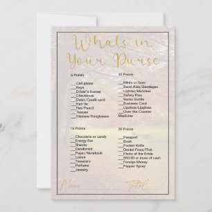 What's In Your Purse Autumn Tree Bridal Shower Invitation