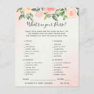 What's in your Purse   Baby Shower Game