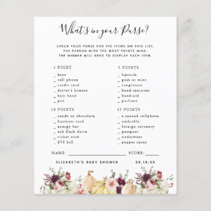 What's in your Purse   Baby Shower Game
