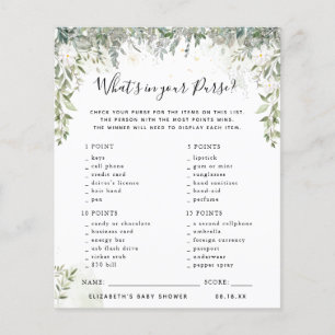 What's in your Purse Baby Shower Game