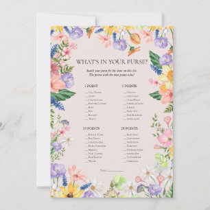 What's in Your Purse Baby Shower Game Card