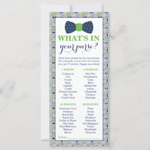 What's In Your Purse? Baby Shower Game, Little Man