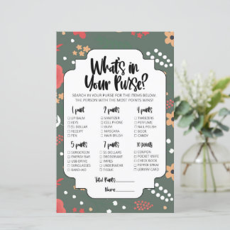 What's In Your Purse Bridal Shower Game