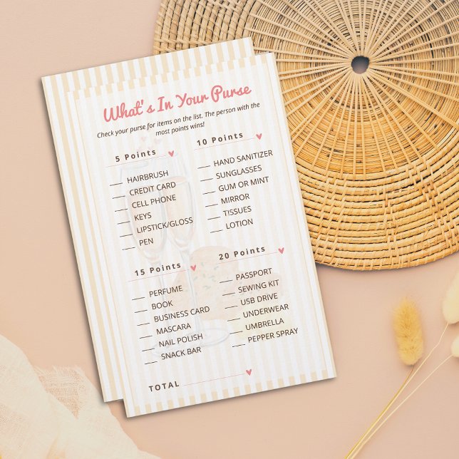 What's in your Purse Bridal Shower Game  (Creator Uploaded)