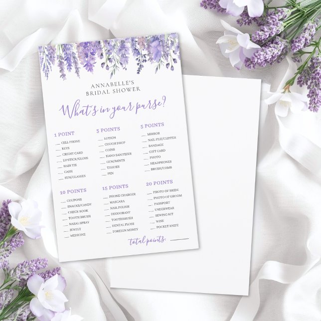 What's In Your Purse Bridal Shower Game (What's In Your Purse Bridal Shower Game)