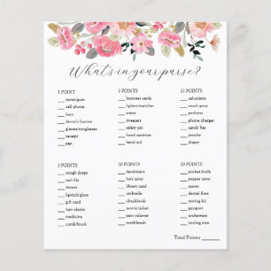What's in Your Purse Bridal Shower Game 