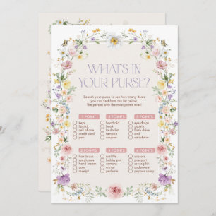 What's in Your Purse Bridal Shower Game Card