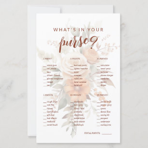 What's In Your Purse? Floral Bridal Shower Game