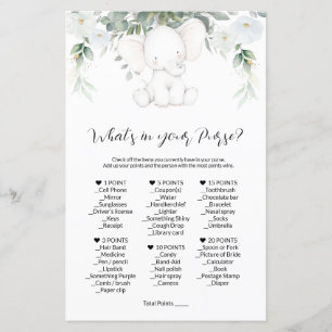 What's In Your Purse Game Baby Shower Games