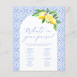 What's in Your Purse Italian Bridal Shower Game