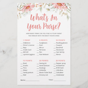Whats In Your Purse Rustic Wildflowers Game