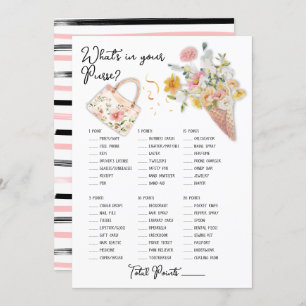 What's in Your Purse Scooped Up Bridal game Invitation