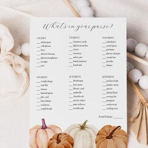 What's in Your Purse Shower Game  Invitation