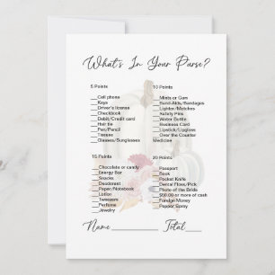 What's In Your Purse White Pumpkin Bridal Shower Invitation