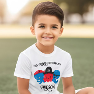 "What's Kraken" Octopus Pirate Children's Birthday Toddler T-Shirt