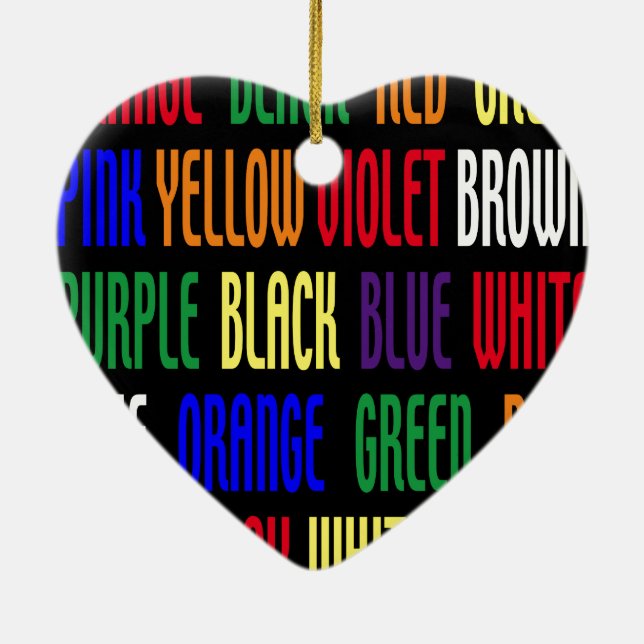 What's My Colour Ceramic Tree Decoration (Back)