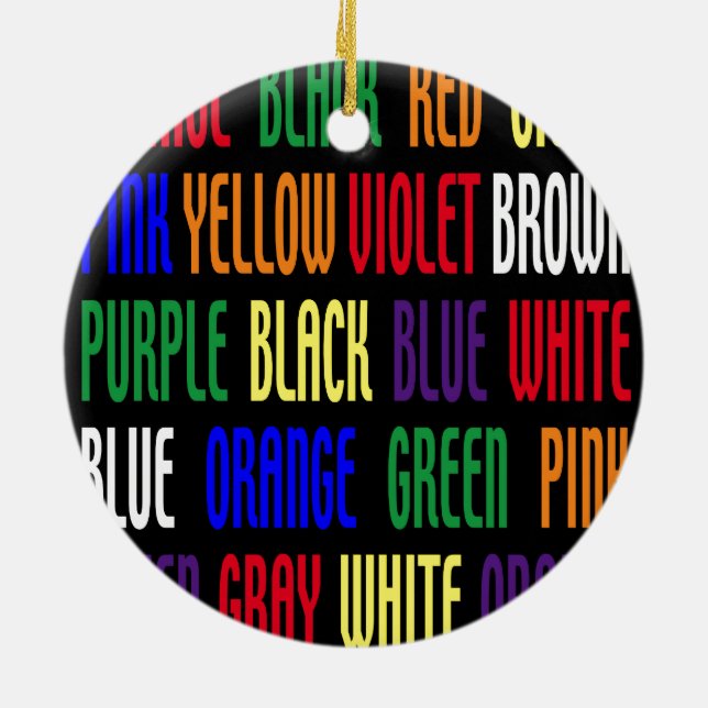 What's My Colour Ceramic Tree Decoration (Back)