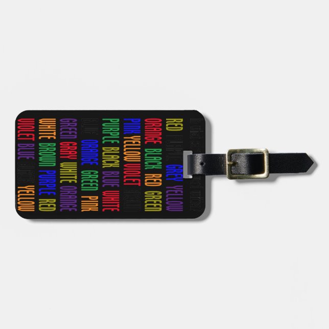 What's My Colour Luggage Tag (Front Horizontal)