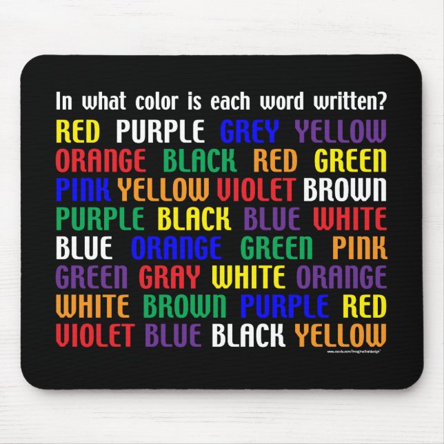 What's My Colour Mouse Mat (Front)