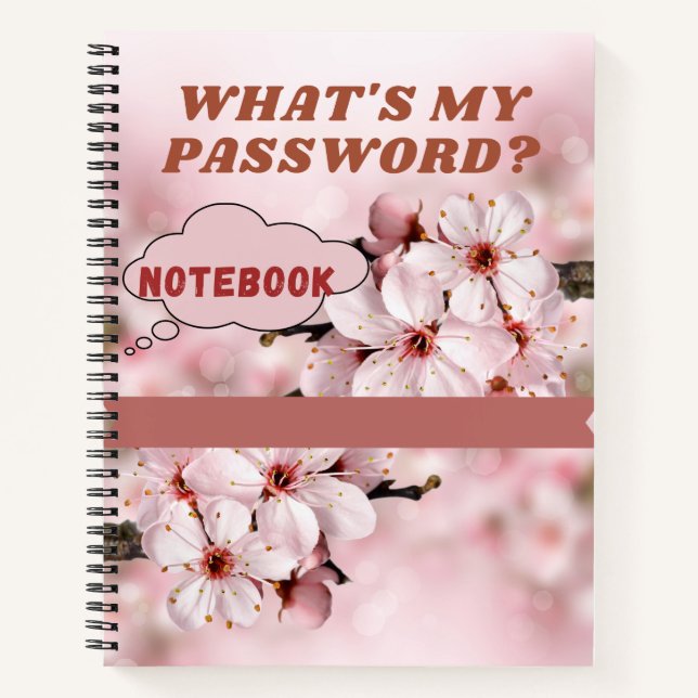 What's My Password? 8.5" x 11" Spiral Notebook (Front)