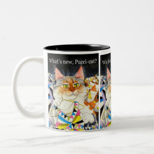 What's new Pucci-cat? Two-Tone Coffee Mug