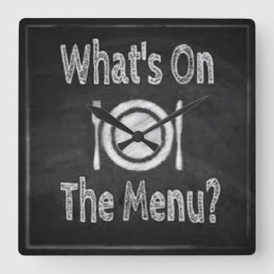 What's on the menu Wall Clock