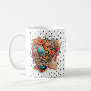 What's On Your Mind Colourful Thought Inspiring  Coffee Mug