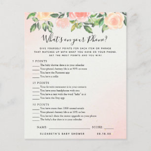 What's On Your Phone   Baby Shower Game