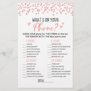 What's on your Phone? Game Baby Shower Party game