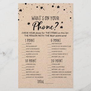 What's on your Phone? Game Baby Shower Party game