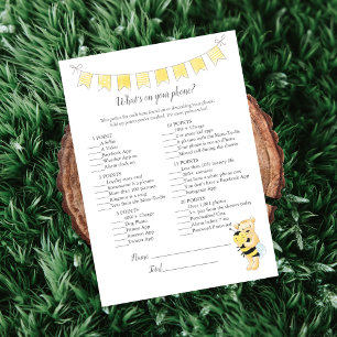 What's On Your Phone Game Boy Teddy Bear Card