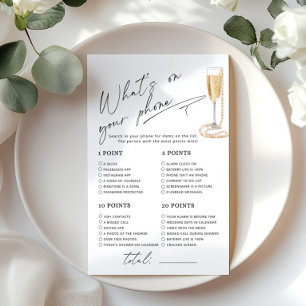 What's on your phone Pearls and Prosecco game