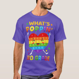 What's Poppin 3rd Grade Back To school Pop It Kids T-Shirt