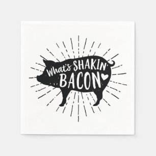 What's Shakin' Bacon Pig Party Napkin