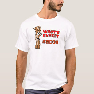 What's Shakin' Bacon With Bacon Cartoon T-Shirt