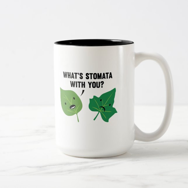 What's Stomata With You? Two-Tone Coffee Mug (Right)