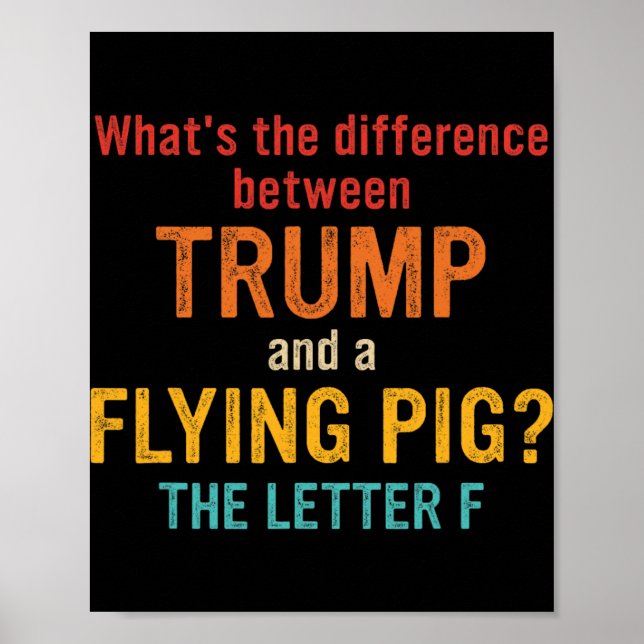 What's The Difference Between Trump And A Flying P Poster (Front)