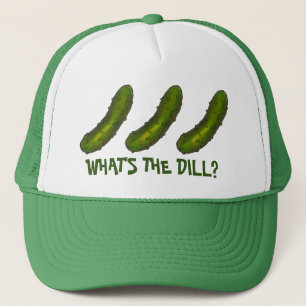 What's the Dill (Deal) Green Kosher Pickle Funny Trucker Hat