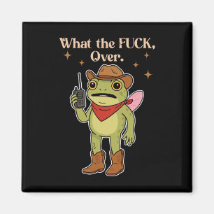 What's The F#ck Over Funny Frog Walkie Talkie Icon Magnet