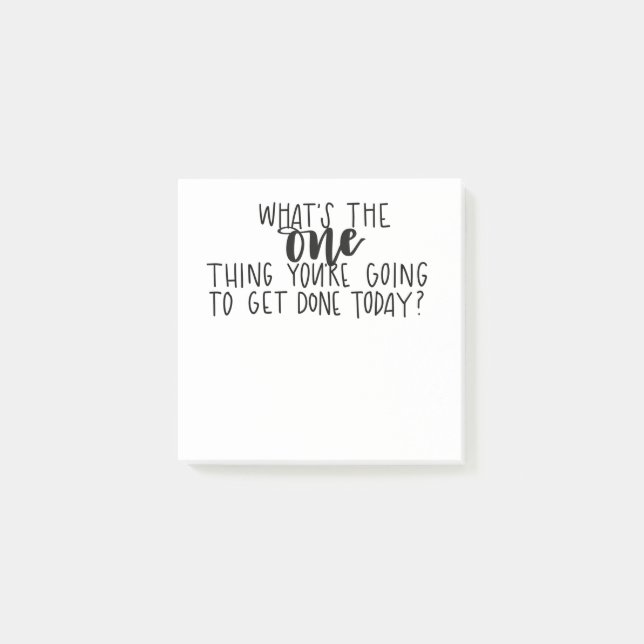 What's the One Thing - Productivity Post-it® Notes (Front)