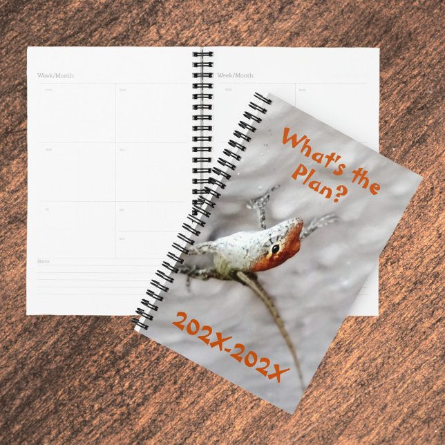 What's the Plan Redheaded Anole Lizard Fun Planner (Creator Uploaded)
