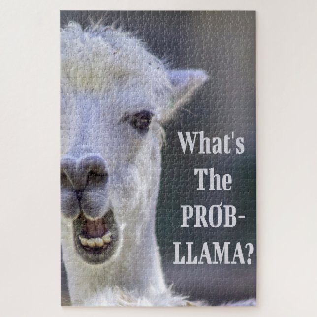 What's The Prob- Llama ? Cute Funny LLAMA Jigsaw Puzzle (Vertical)