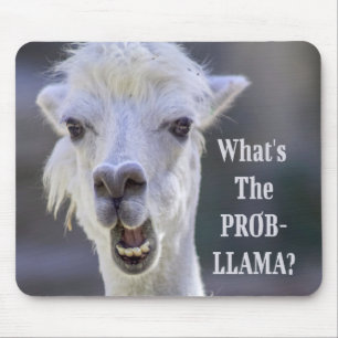 What's The Prob- Llama ? Cute Funny LLAMA Mouse Mat