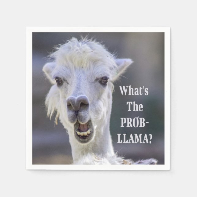 What's The Prob- Llama ? Cute Funny LLAMA Napkin (Front)