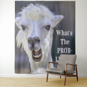 What's The Prob- Llama ? Cute Funny LLAMA Tapestry