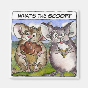 What's the Scoop? Cartoon Ice Cream Magnet