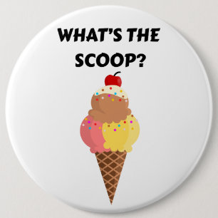 What's the Scoop gender reveal party 6 Cm Round Badge