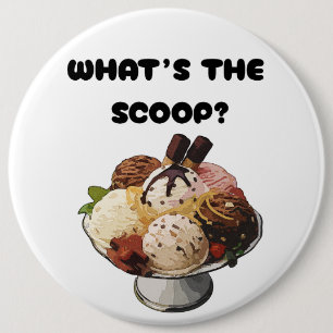 What's the Scoop gender reveal party 6 Cm Round Badge