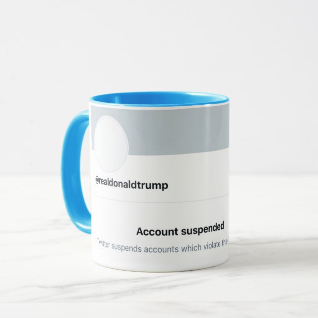 What's the Tea? Trump Banned from Twitter Mug (Front Left)
